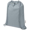 Oregon Blend 140 g/m² GRS recycled drawstring bag 5L in Grey