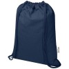 Oregon Blend 140 g/m² GRS recycled drawstring bag 5L in Navy