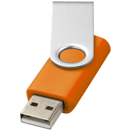 Rotate-basic 1GB USB flash drive in orange-and-silver