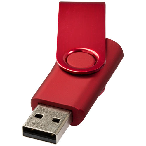 Rotate-metallic 2GB USB flash drive in red