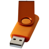 Rotate-metallic 4GB USB flash drive in orange