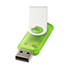 Rotate-translucent 2GB USB flash drive in green