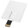 Slim card-shaped 2GB USB flash drive in white