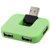 Gaia 4-port USB hub in green