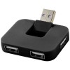 Gaia 4-port USB hub in Solid Black