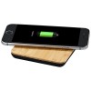 Leaf 5W bamboo and fabric wireless charging pad in Natural