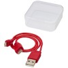 Ario 3-in-1 Reversible Charging Cable in Red