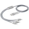 Versatile 5-in-1 charging cable in Silver