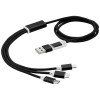 Versatile 5-in-1 charging cable in Solid Black