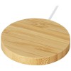 Atra 10W bamboo magnetic wireless charging pad in Beige