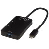 ADAPT aluminum Type-C  multimedia adapter (USB-A/Type-C/HDMI) in Solid Black