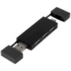 Mulan dual USB 2.0 hub in Solid Black