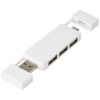 Mulan dual USB 2.0 hub in White