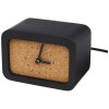 Momento wireless limestone charging desk clock in Solid Black