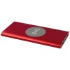 Juice 8000 mAh Type-C recycled aluminium wireless power bank in Red