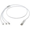 Versatile 5-1 recycled aluminium charging cable in Silver