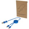 Alasia 5-in-1 recycled aluminium and plastic 30 cm data sync and 27W fast charge cable in Royal Blue