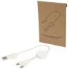 Citala 5-in-1 recycled plastic 30 cm data sync and 27W fast charge cable in White