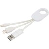 Troop 4-in-1 recycled plastic charging cable in White