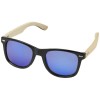 Taiyō rPET/bamboo mirrored polarized sunglasses in gift box in Wood