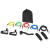 Arnold fitness resistance puller set in recycled PET pouch in Multi-colour