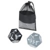 Simmons 2-piece fitness dice game set in recycled PET pouch in Solid Black
