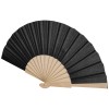 Manuela hand fan in Solid Black