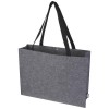 Felta GRS recycled felt gusset tote bag 20L in Medium Grey