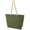 Panama GRS recycled beach cooler tote bag with cord handles in Olive