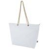 Panama GRS recycled beach cooler tote bag with cord handles in White