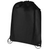 Evergreen GRS recycled non-woven drawstring bag 5L in Solid Black