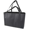 Jumbo GRS recycled non-woven extra large tote bag 65L in Solid Black