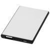 Slim credit card power bank 2000 mAh in white-solid-and-black-solid