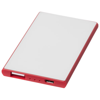 Slim credit card power bank 2000 mAh in white-solid-and-red