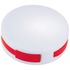 Round 4-port USB hub in white-solid-and-red