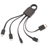 Squad 5-in-1 charging cable set in black-solid