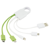 Squad 5-in-1 charging cable set in lime