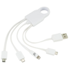 Squad 5-in-1 charging cable set in white-solid