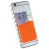 Slim card wallet accessory for smartphones in orange