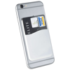 Slim card wallet accessory for smartphones in white-solid