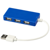 Brick 4-port USB hub in royal-blue
