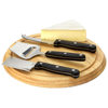 Fort 4-piece cheese serving gift set in brown