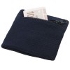 Brisky performance wristband with zippered pocket in navy