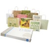 Agricultural waste and kraft paper bags sample box in White