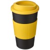 Americano® 350 ml insulated tumbler with grip in Black_yellow