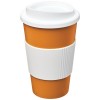 Americano® 350 ml insulated tumbler with grip in Orange_white
