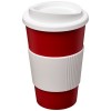 Americano® 350 ml insulated tumbler with grip in Red_white