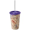 Brite-Americano® 350 ml double-walled stadium cup in Purple