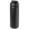 Baseline® Plus grip 750 ml flip lid sport bottle in Solid Black
