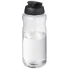 H2O Active® Big Base 1 litre flip lid sport bottle in Solid Black